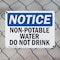 Signmission Non-Potable Water Not For Drinking, 24 in W x Rectangle, Plastic OS-2PACK-NS-P-1824-L-15094 - alternate 4